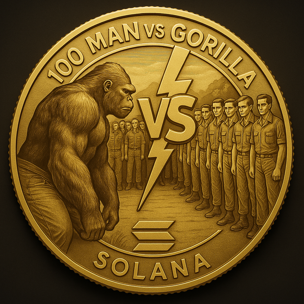 100 Man vs Gorilla Logo